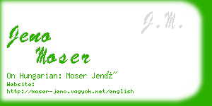 jeno moser business card